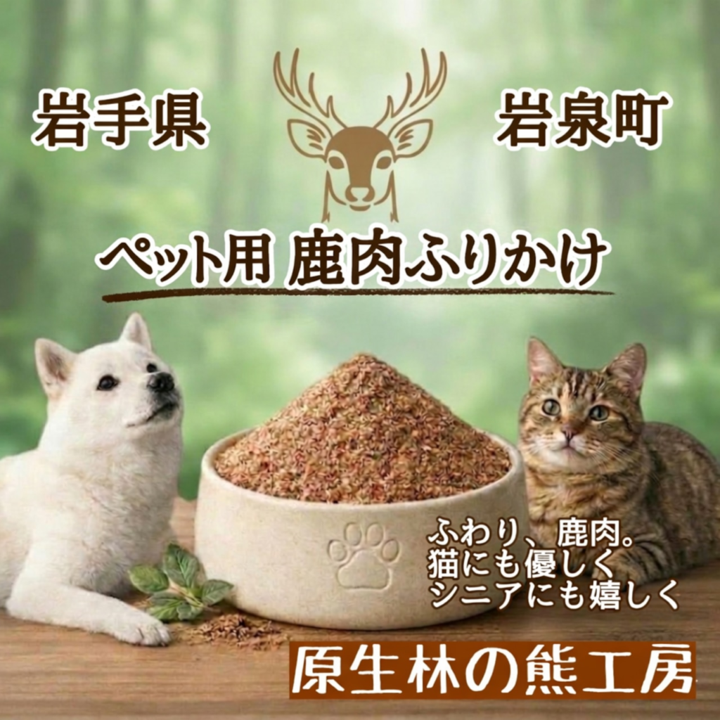 ペット用 鹿肉ふりかけ　原生林の熊工房