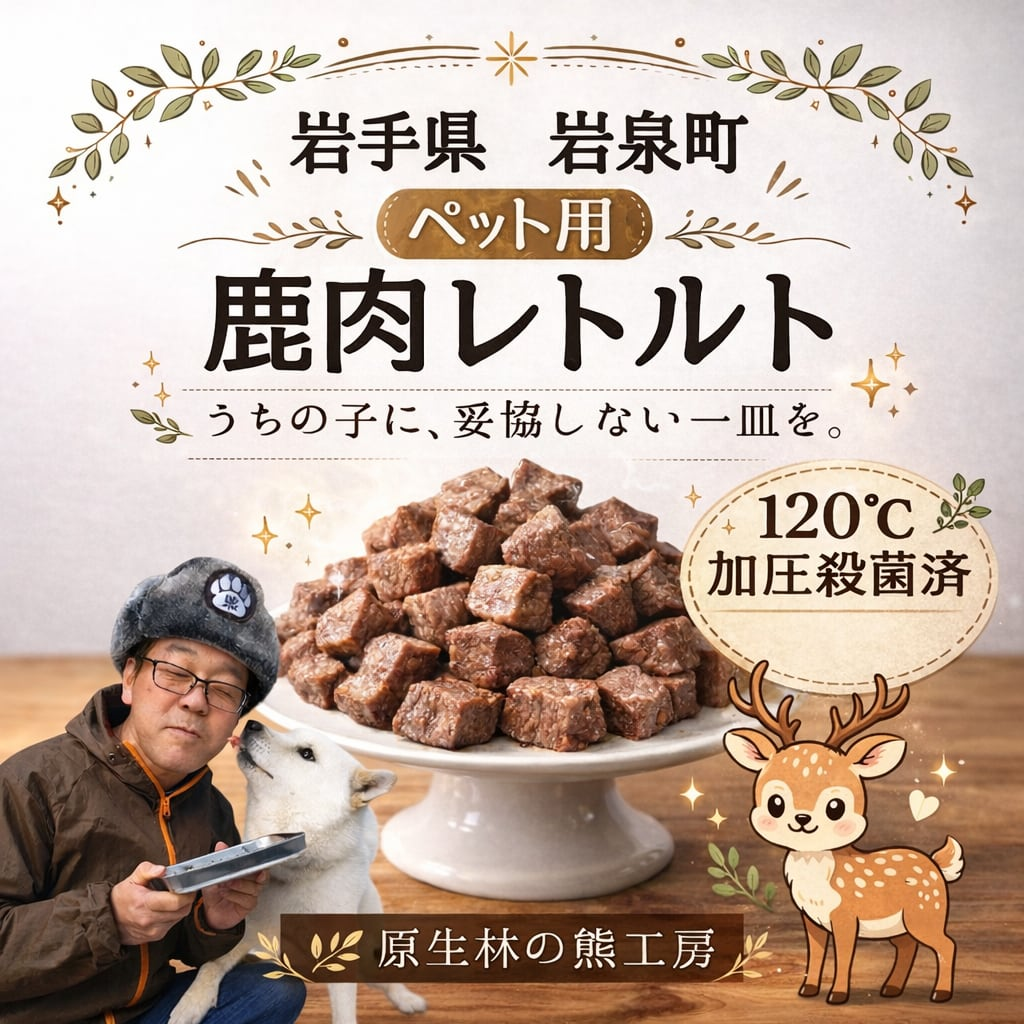 ペット用 鹿肉レトルト　原生林の熊工房