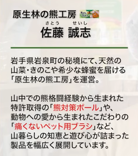 原生林の熊 佐藤誠志